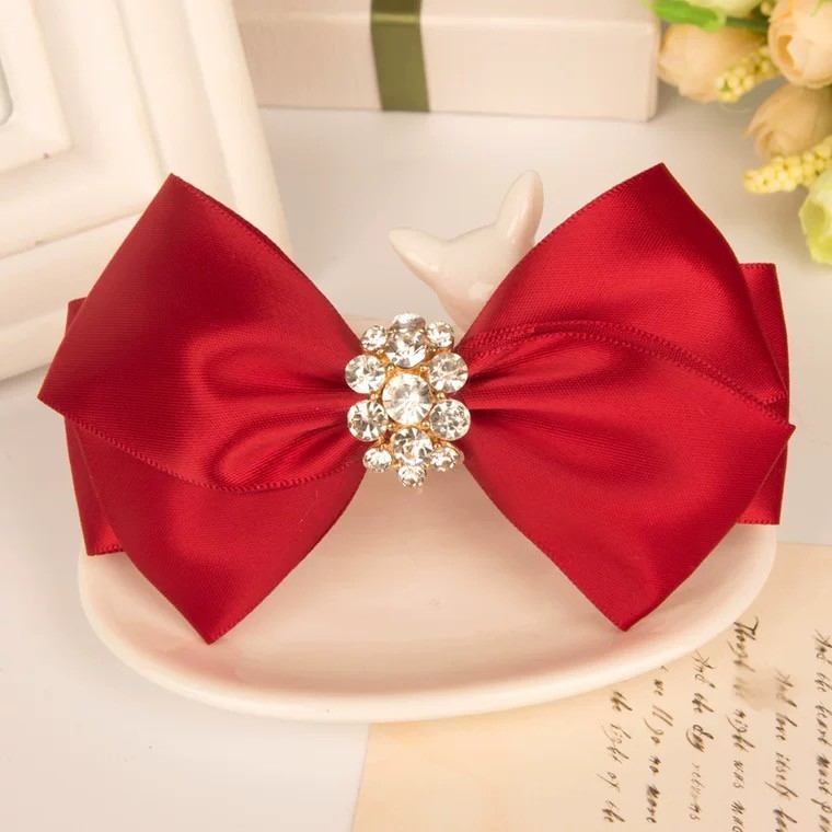 Kẹp tóc búi nơ đính ngọc ❤️Kẹp Tóc Đẹp❤️ Búi tóc / Hoa cài Tóc Đẹp/ Kẹp đính đá/ Phụ kiện cho nữ/ QUÀ TẶNG KHÁCH HÀNG