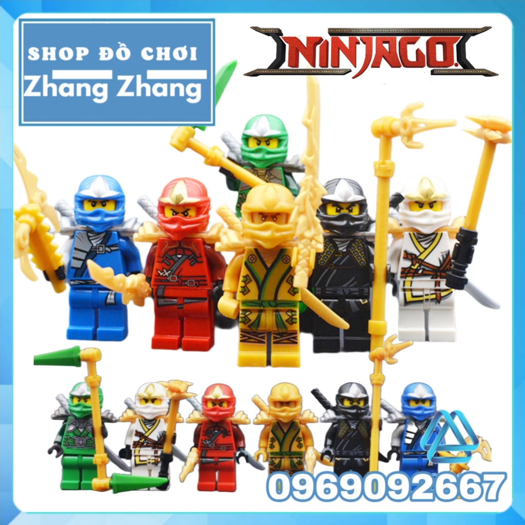 Xếp hình Ninjago Zane - Golden Ninja - Cole - Lloyd - Jay - Kai ...