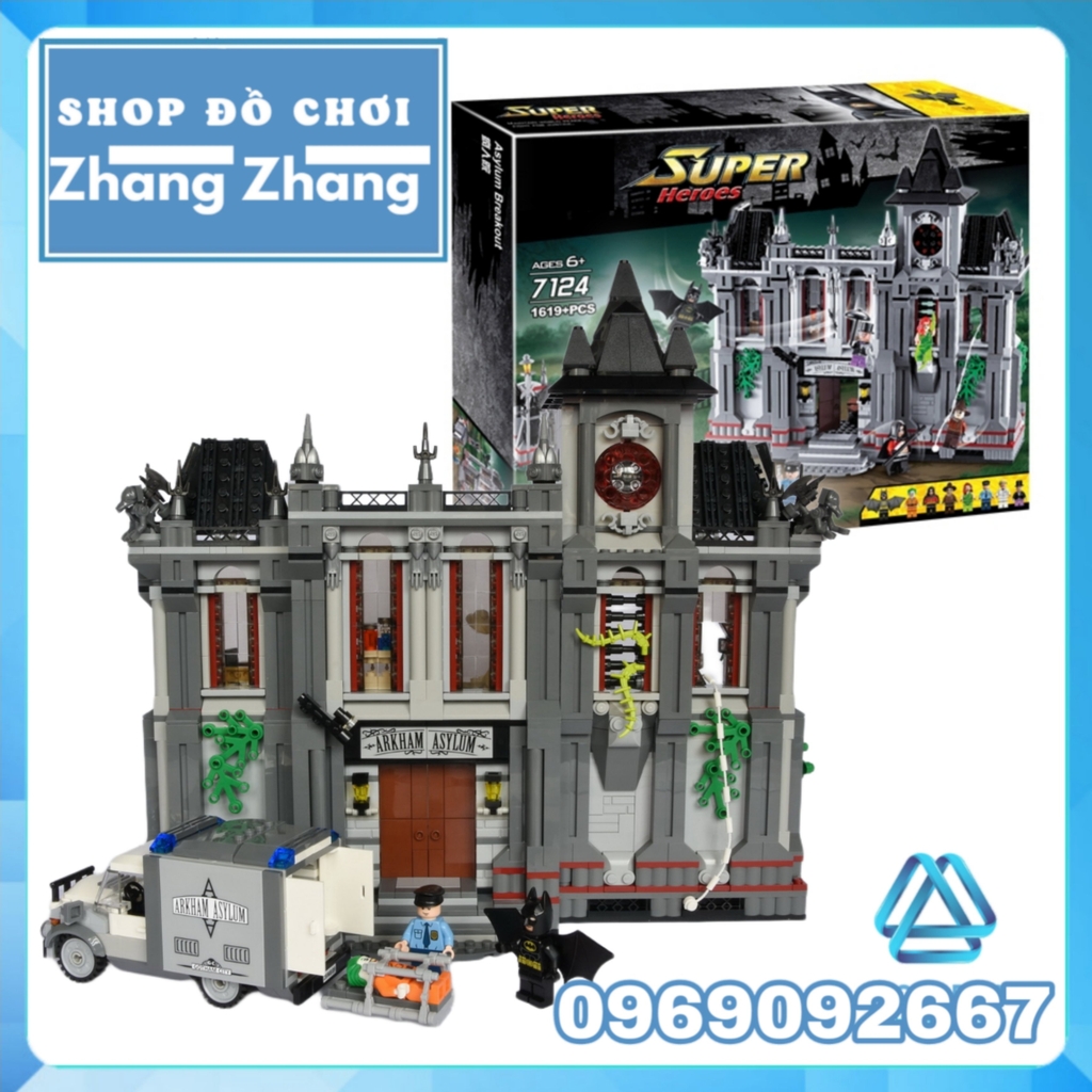 1619 hình] Xếp hình nhà thương điên Arkham - The Arkham Asylum Breakout Lego  Minifigures Decool 7124 Lepin 07044 | Shop Lego Zhang Zhang
