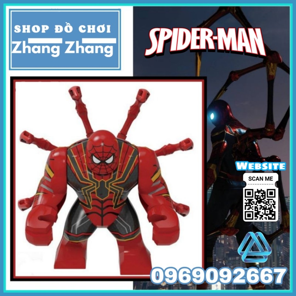 Xếp hình Người nhện Iron Spider Man Home Coming Lego Minifigures Kopf  KF6092 KF1174 | Shop Lego Zhang Zhang