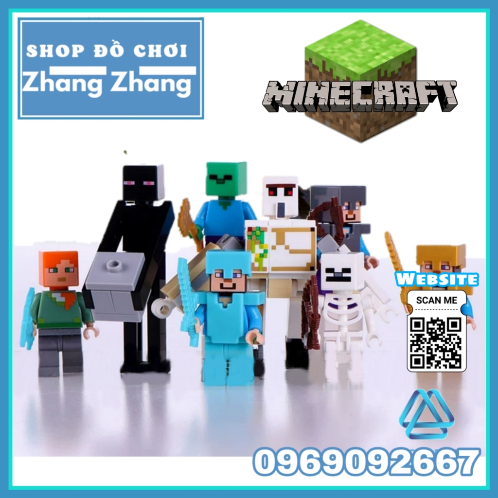 Xếp hình Mineblocks mô phỏng trò chơi Minecraft Lego Minifigures ...