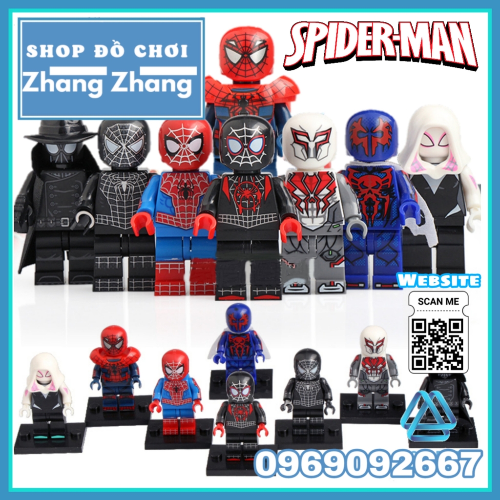 Xếp hình Aaron Aikman - Miguel O'Hara - Miles Morales- Spider Man Verse Far  For Home Lego Minifigures Koruit KT1016 | Shop Lego Zhang Zhang