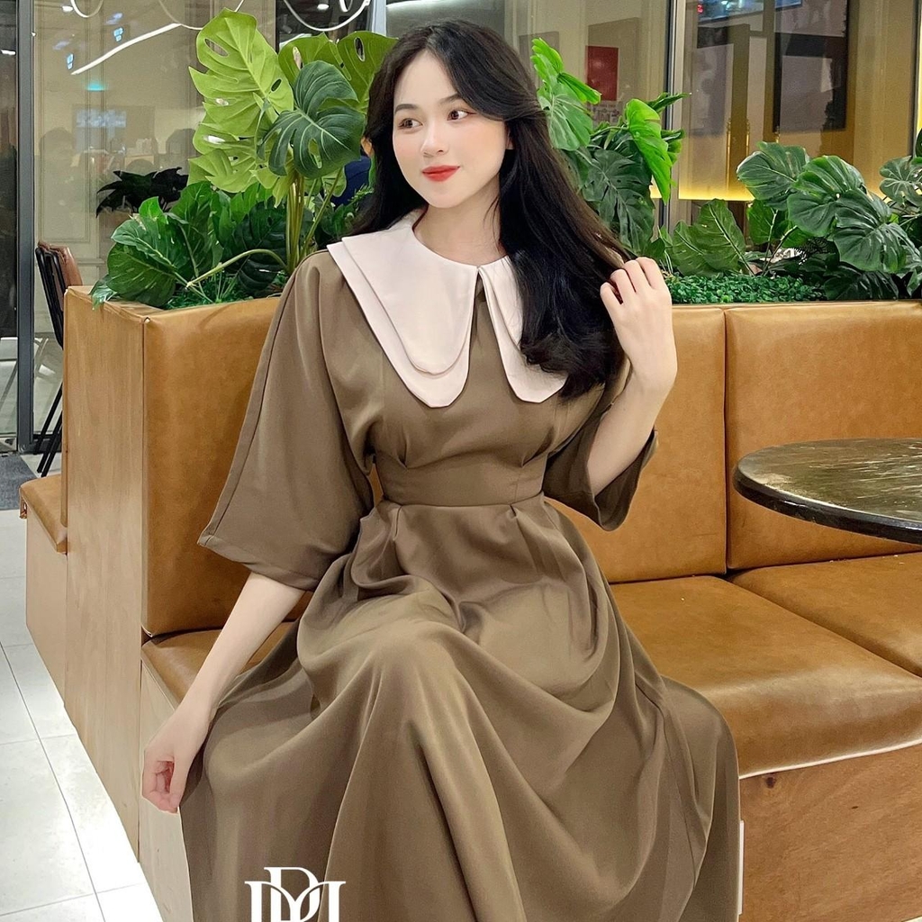 Đầm xoè cổ đắp chéo eo cột nơ nhẹ nhàng #19 Đầm xoè cổ đắp chéo eo cột nơ nhẹ nhàng