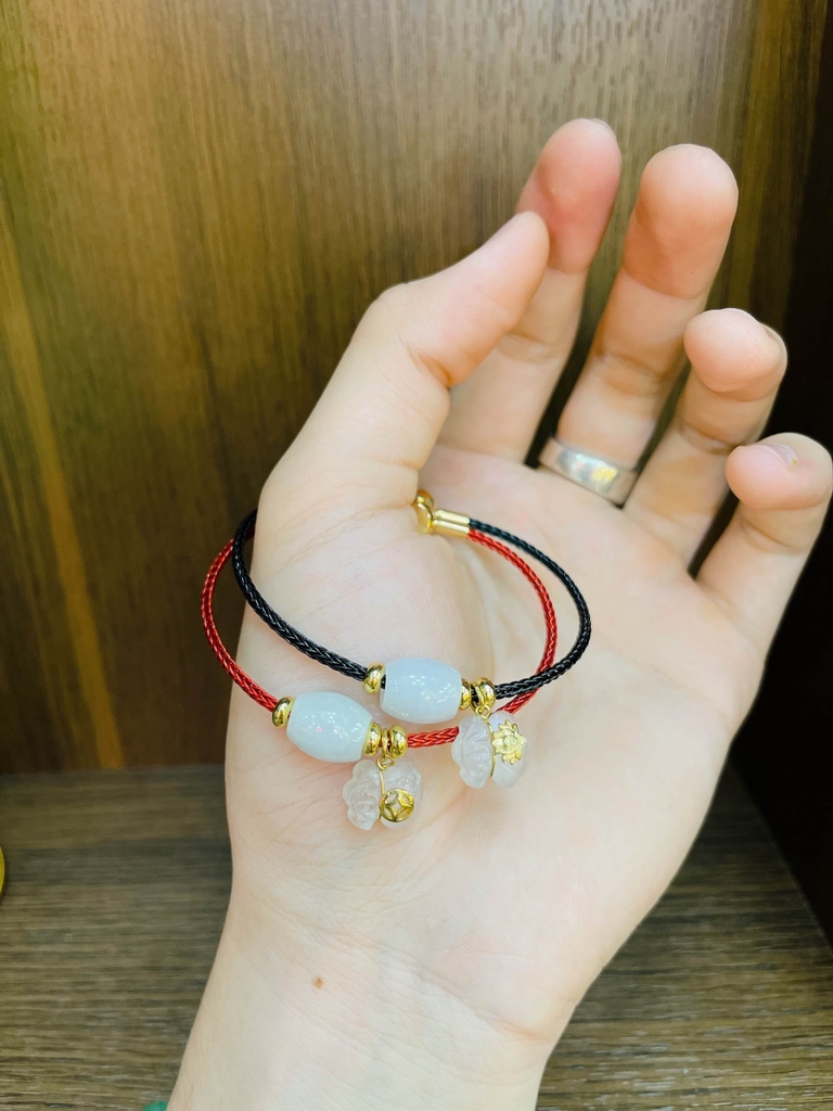 Vòng tay mix Lu thông và túi tiền đá Moon