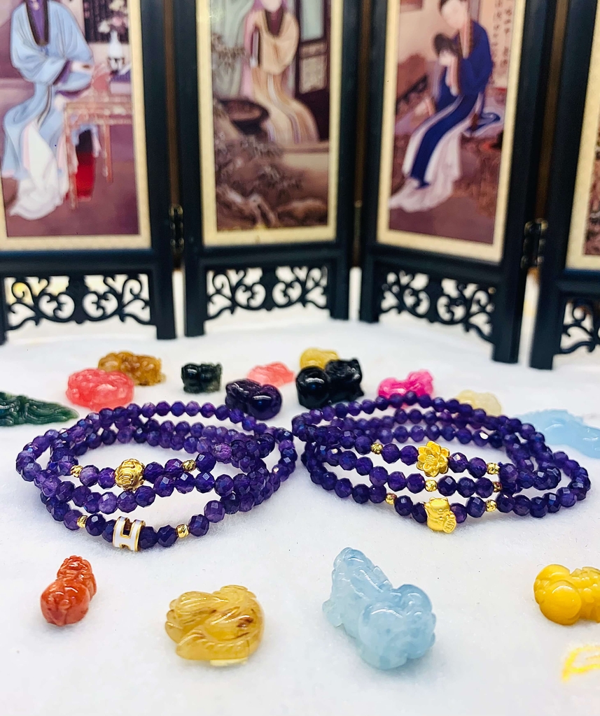 Thạch Anh Tím Giác Cạnh
