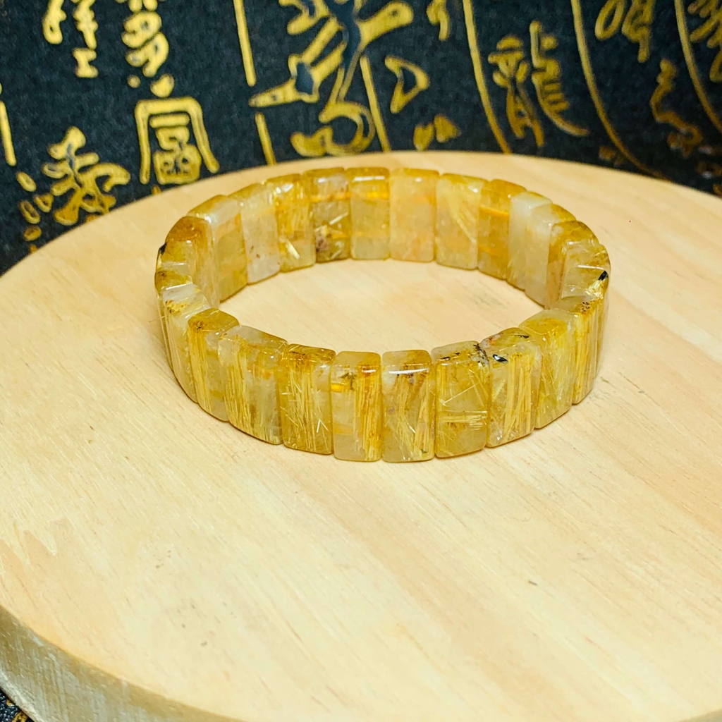 Lắc tay thạch anh tóc vàng bã mía