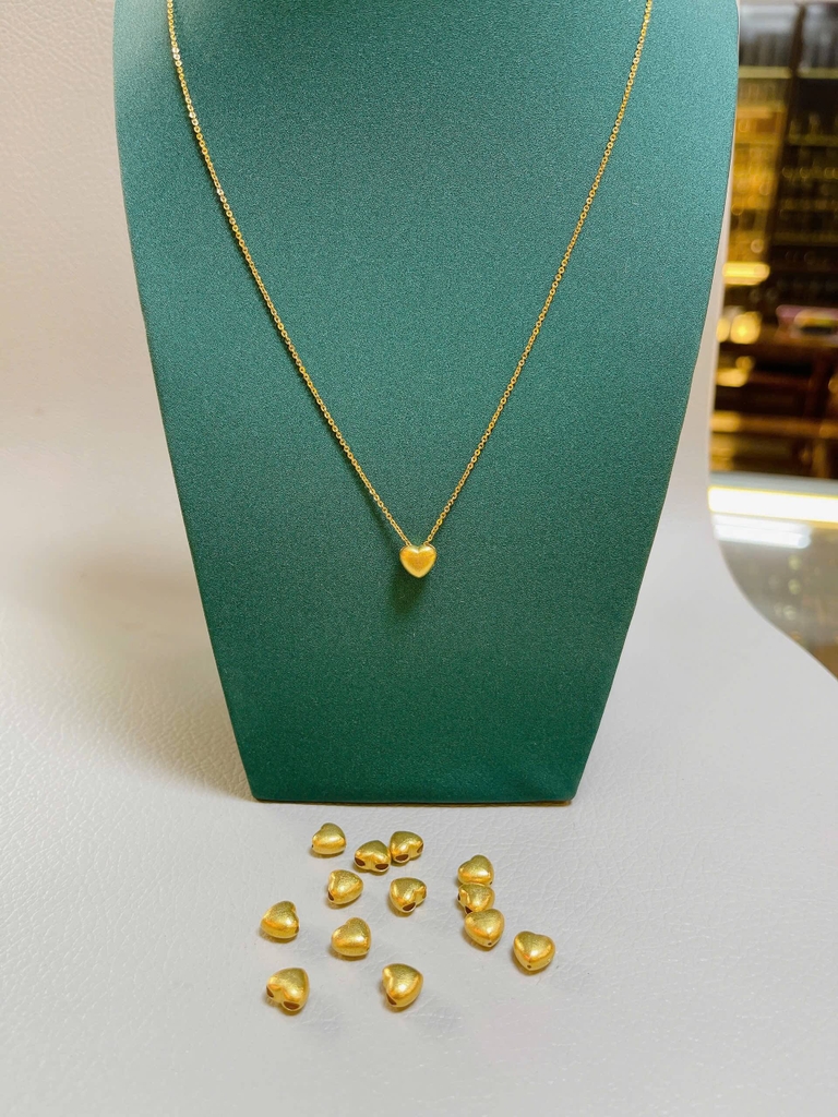 Dây chuyền mặt trái tim v18k