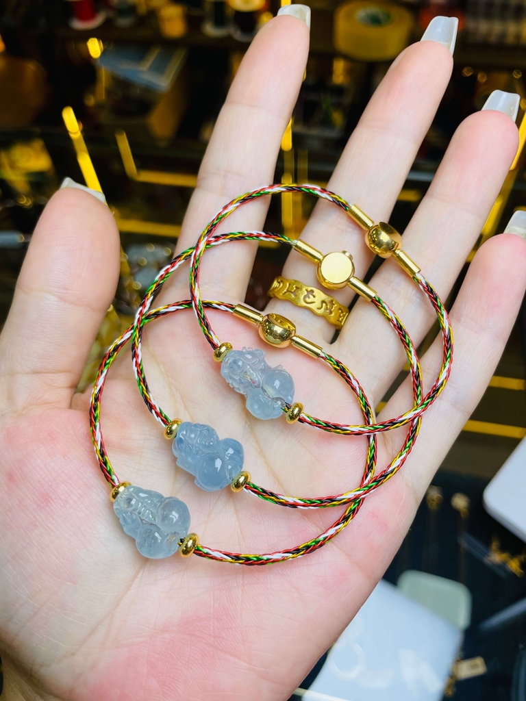 Vòng tay mix Tỳ hưu đá Aqua
