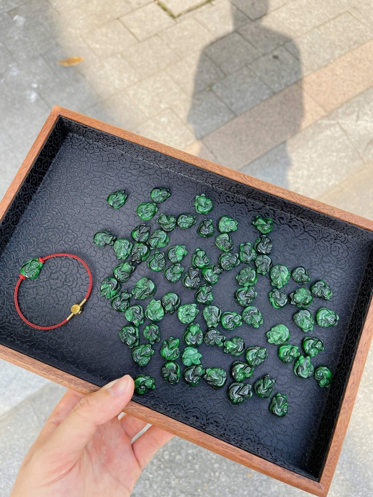 Hồ ly cẩm thạch cao cấp xuyên dây cap
