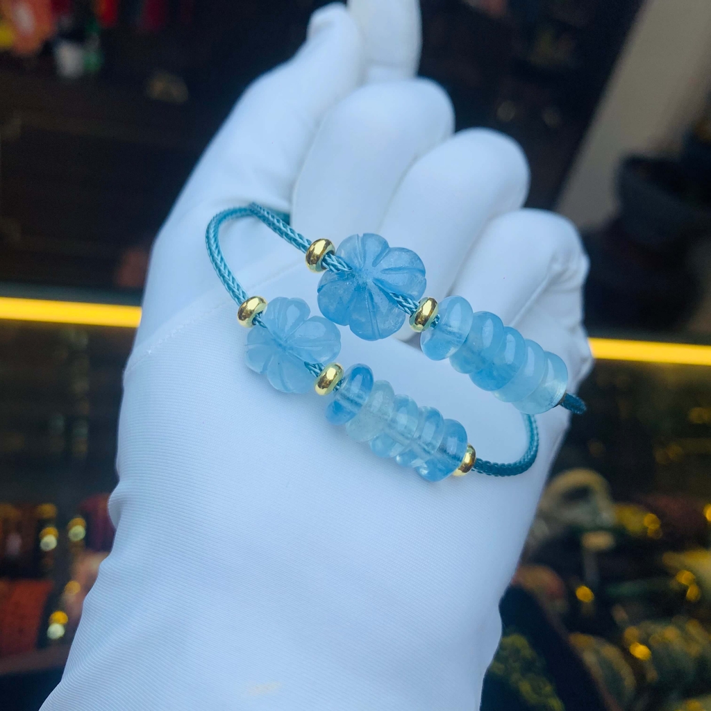 Cỏ 4 lá mix ngũ điếu đá Aquamarine