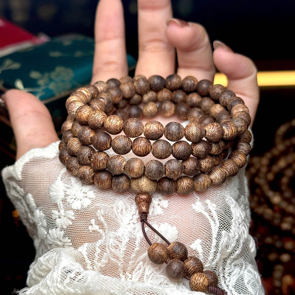 Chuỗi Trầm Vườn Sớ Ngang 7li – Vẻ Đẹp Mộc Mạc & Tĩnh Tại