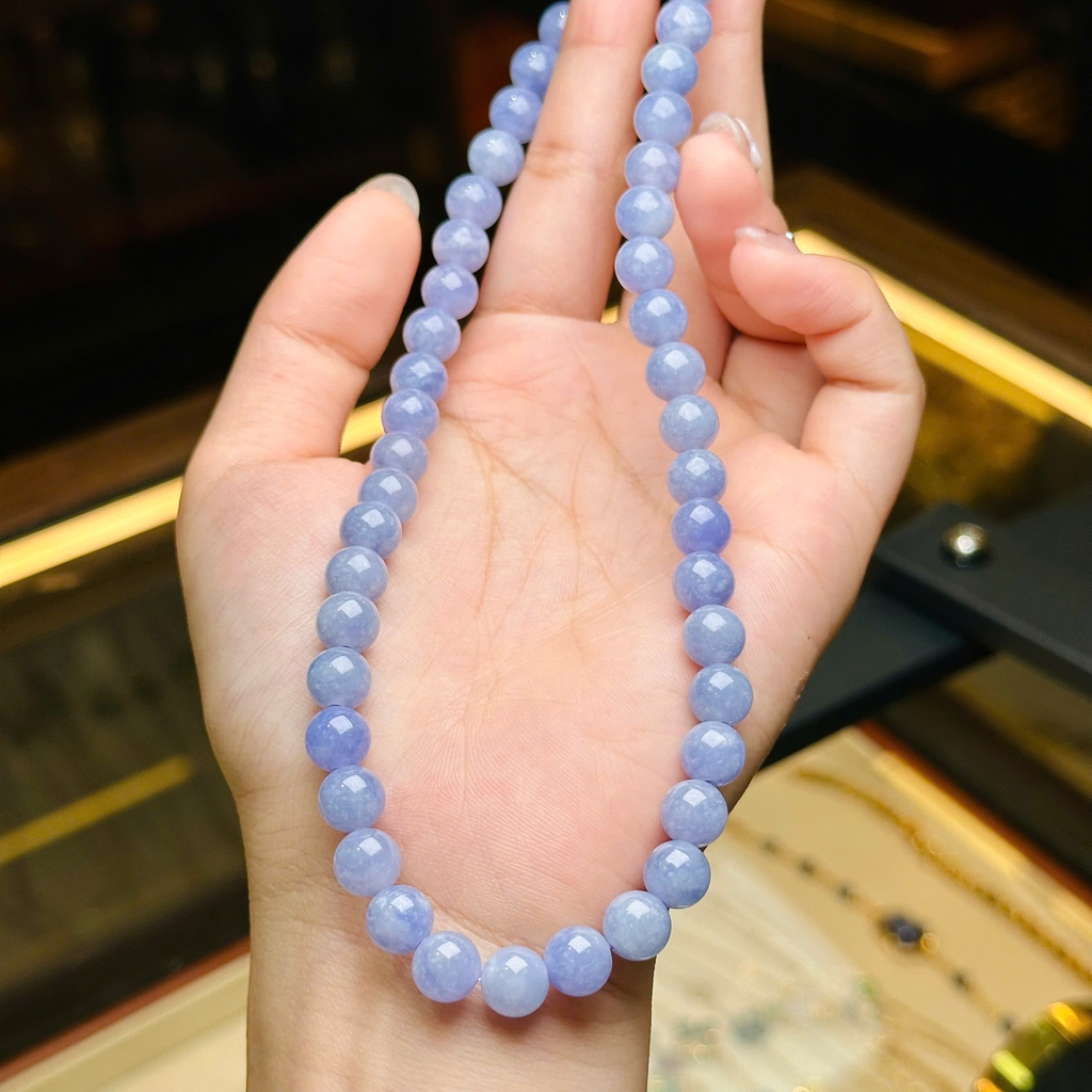 Chuỗi Cổ Phỉ Thúy Tử La Lan 8mm – Sắc Tím Quý Phái & Vận May Trường Tồn