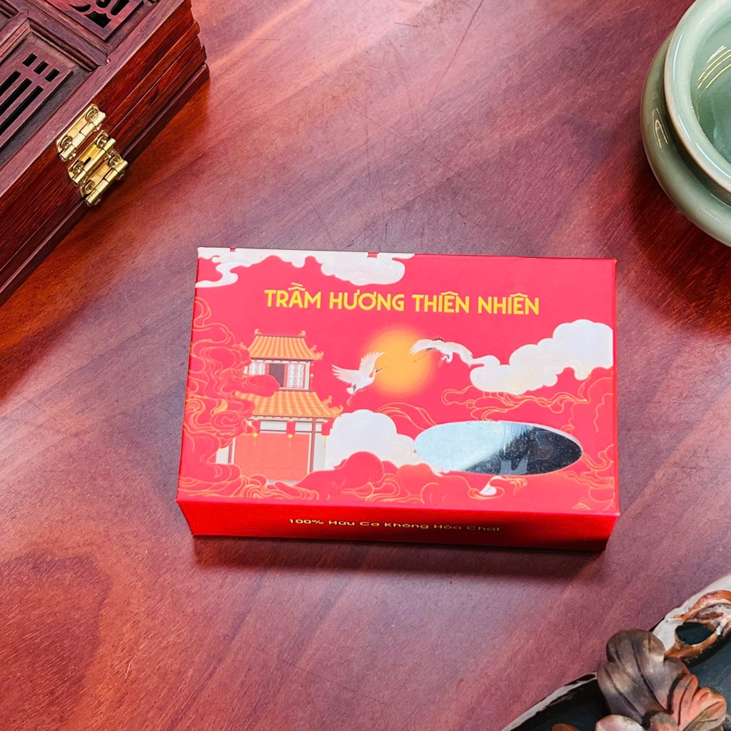 Nhang Nụ Trầm Hương Cao Cấp Đậm Tinh Dầu – 100% Tự Nhiên, Không Hóa Chất, Ít Khói