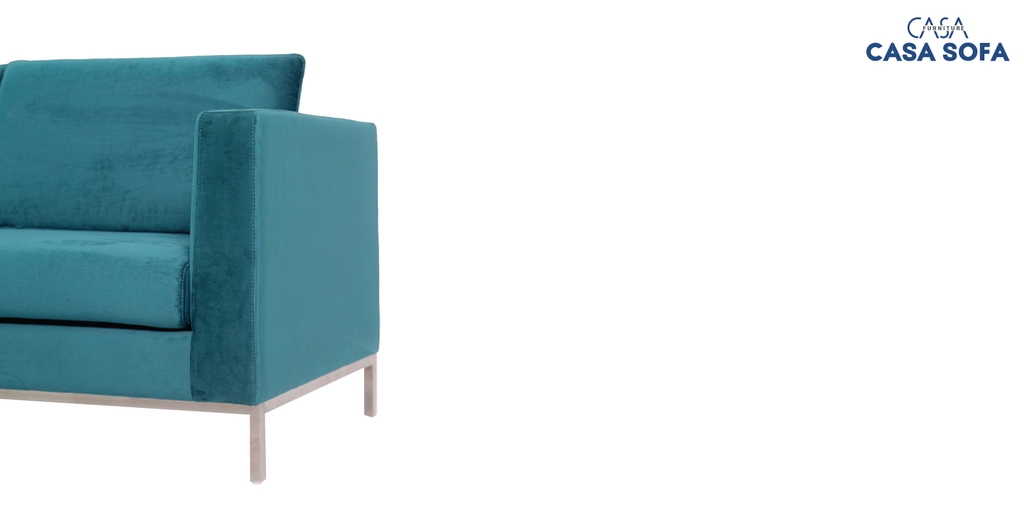 Sofa Darcy chữ L vải nhung cao cấp sang trọng, kích thước không quá chiếm diện tích.
