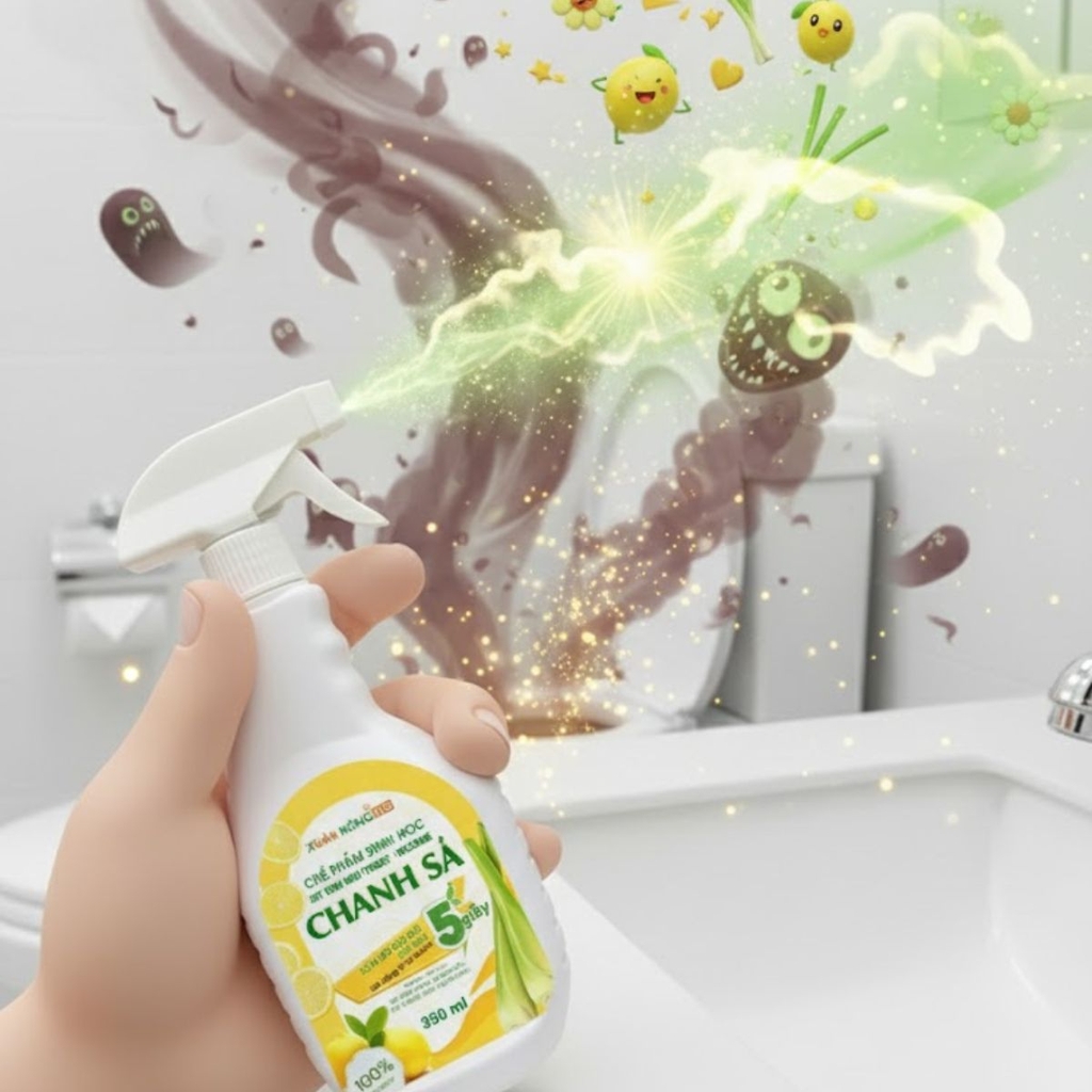 CHẾ PHẨM SINH HỌC XỊT KHỬ MÙI TOILET - HƯƠNG CHANH SẢ