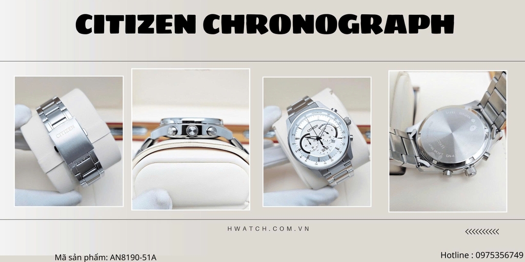 Citizen Quartz Chronograph AN8190-51A 