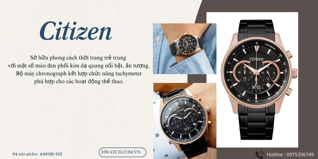  Citizen Quartz Chronograph AN8196-55E 