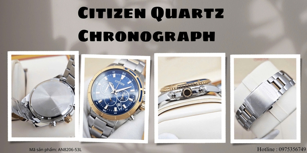  Citizen Quartz Chronograph AN8206-53L 