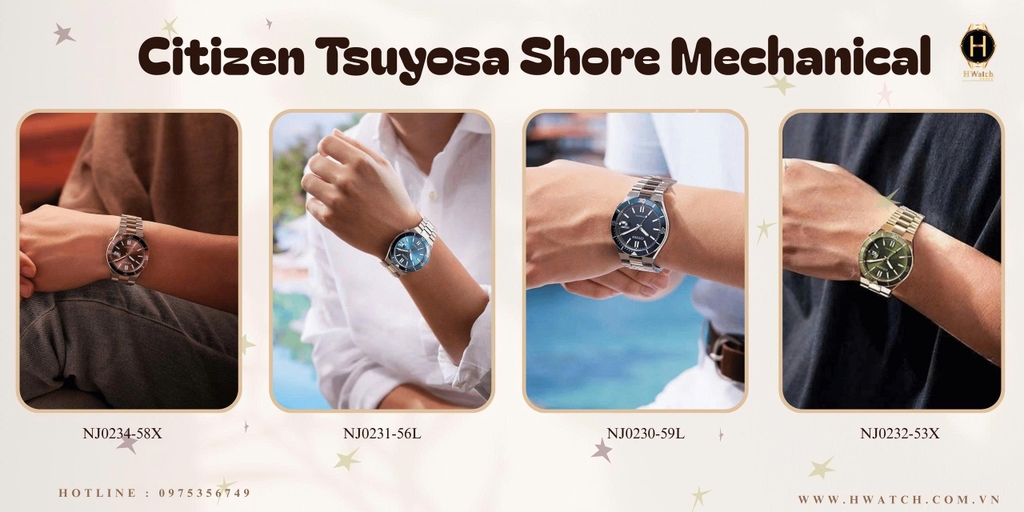 Đồng Hồ Nam Citizen Automatic Tsuyosa Shore Mechanical