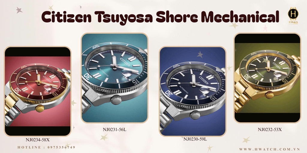 Đồng Hồ Nam Citizen Automatic Tsuyosa Shore Mechanical