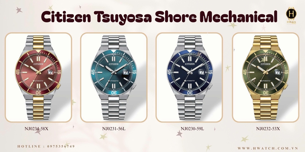Đồng Hồ Nam Citizen Automatic Tsuyosa Shore Mechanical
