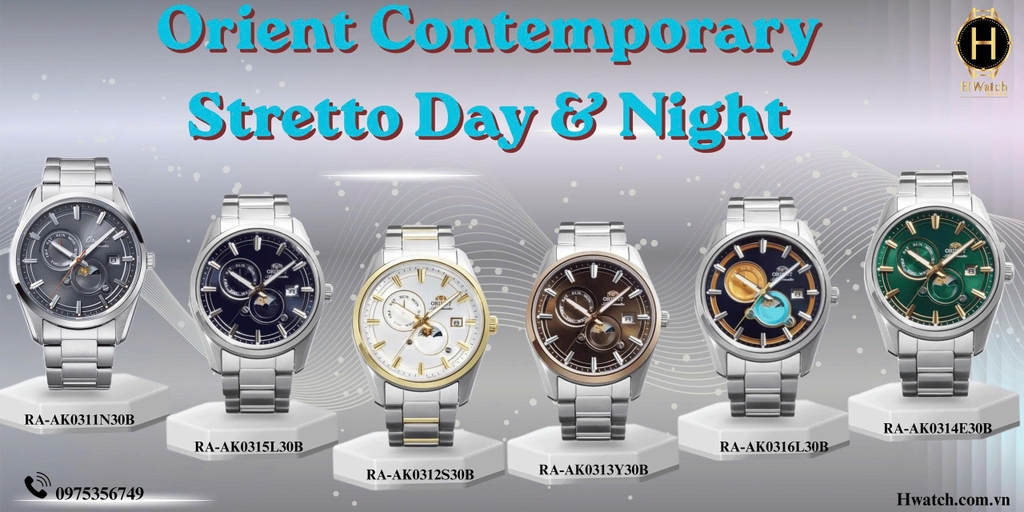 Bst đồng hồ orient Contemporary Stretto Day & Night