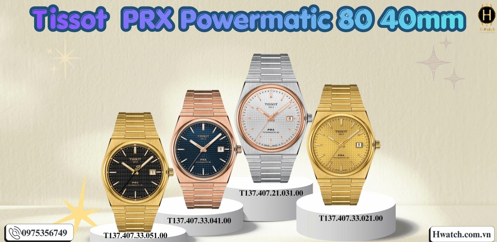 Tổng quan BST Tissot PRX Powermatic 80 40mm