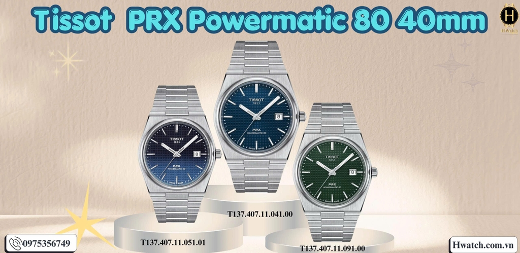 Tổng quan BST Tissot PRX Powermatic 80 40mm