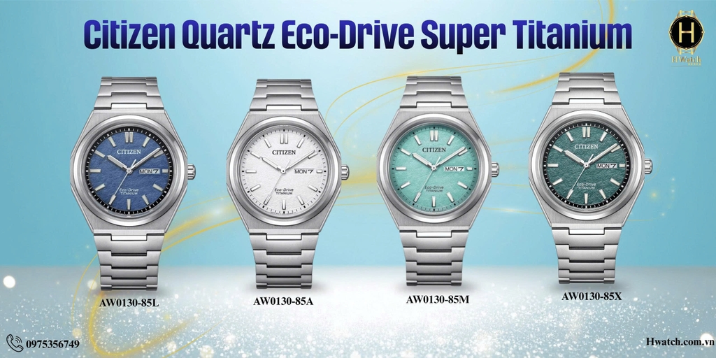 Citizen Quartz Eco-Drive Super TitaniumAW0130-85A AW0130-85L AW0130-85MAW0130-85X