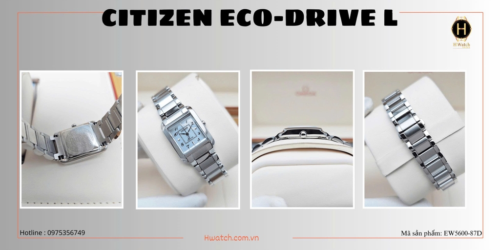 Citizen Quartz Eco-Drive L Bianca Silver Tone Watch 21.5mm EW5600-87D