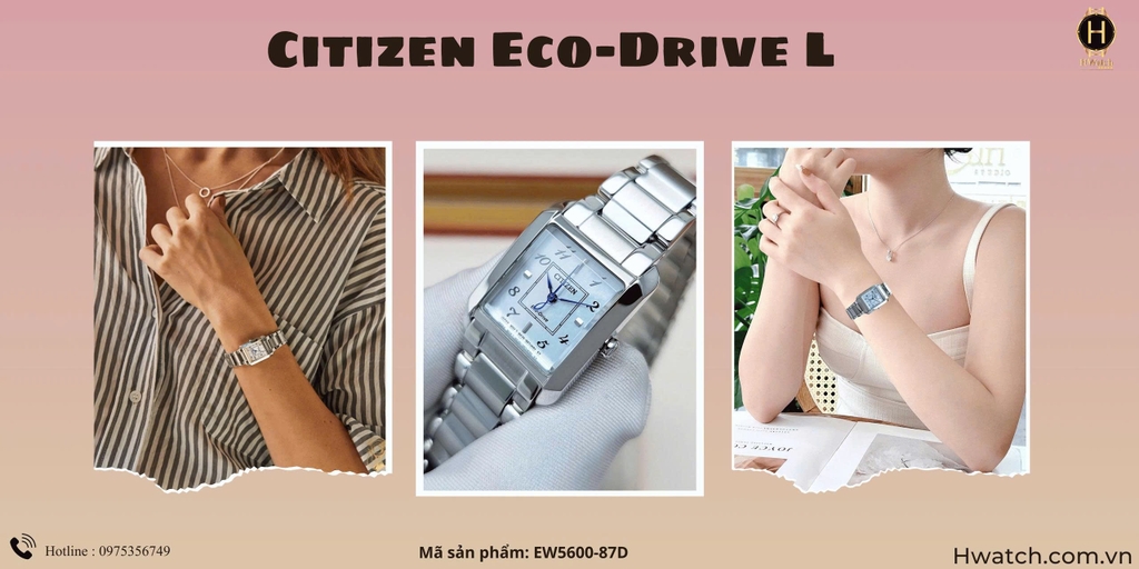 Citizen Quartz Eco-Drive L Bianca Silver Tone Watch 21.5mm EW5600-87D