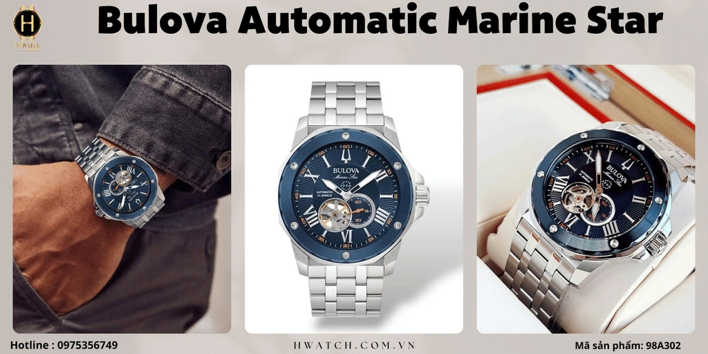 Bulova Automatic Marine Star 98A302