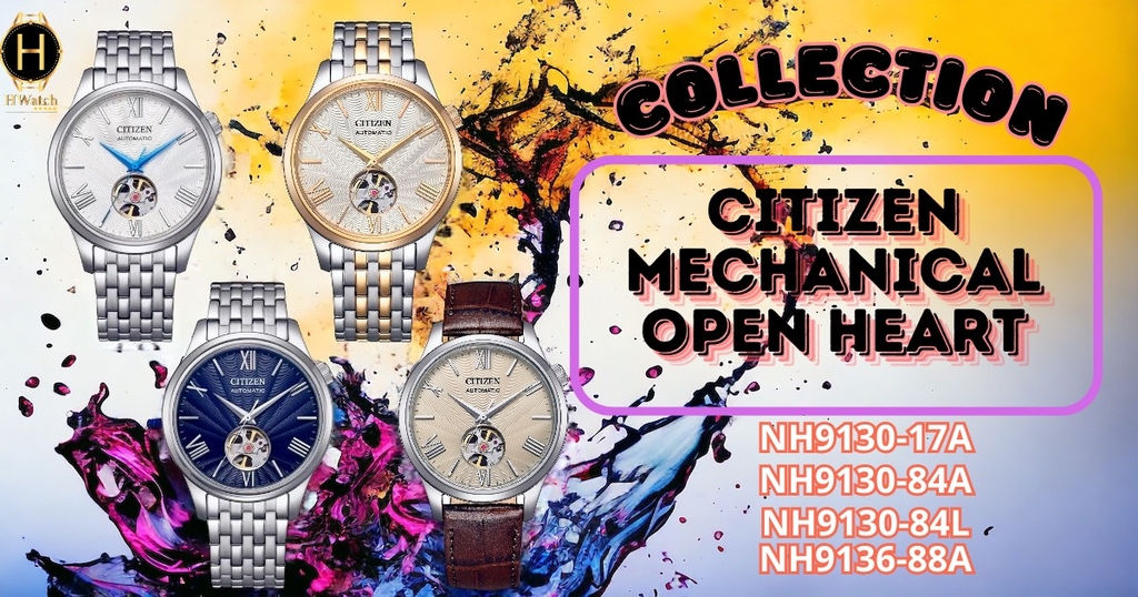 Bộ sưu tập Citizen Automatic NH913 Mechanical Open Heart
