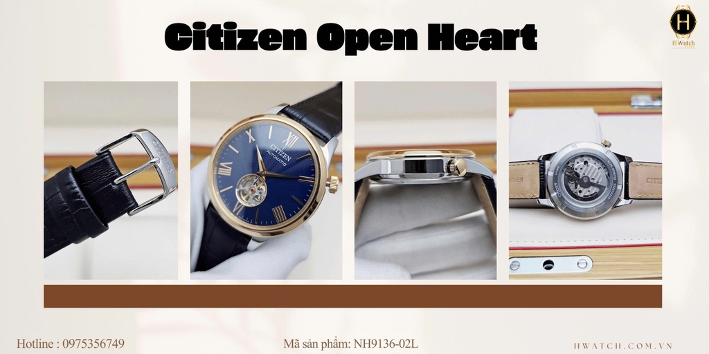 Citizen Automatic Mechanical Open Heart NH9136-02L