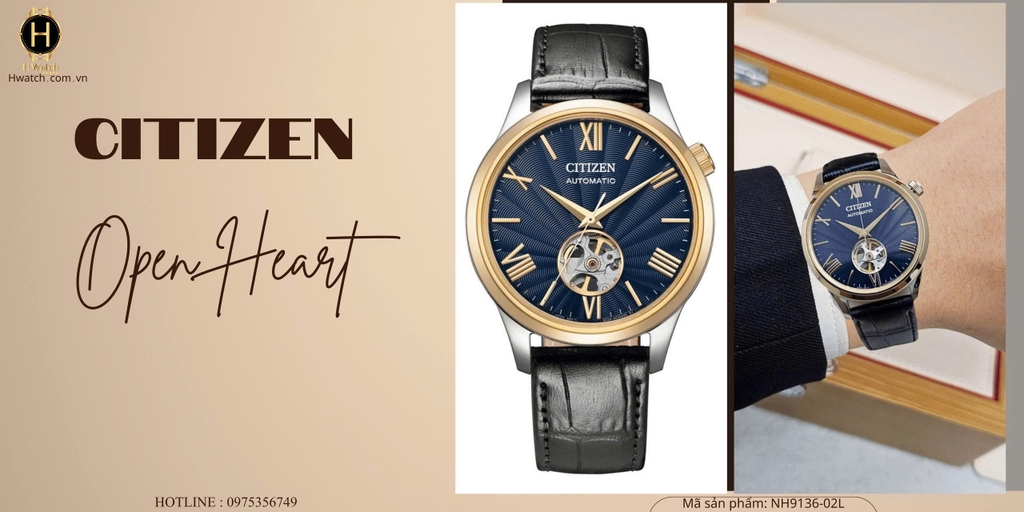 Citizen Automatic Mechanical Open Heart NH9136-02L