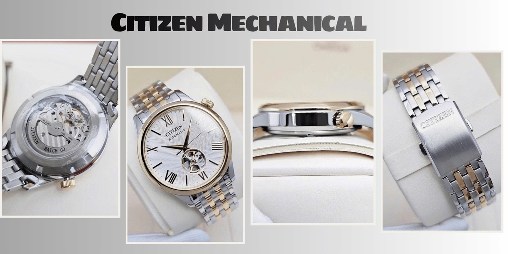 Citizen Automatic Mechanical Open Heart Demi Gold NH9136-88A 