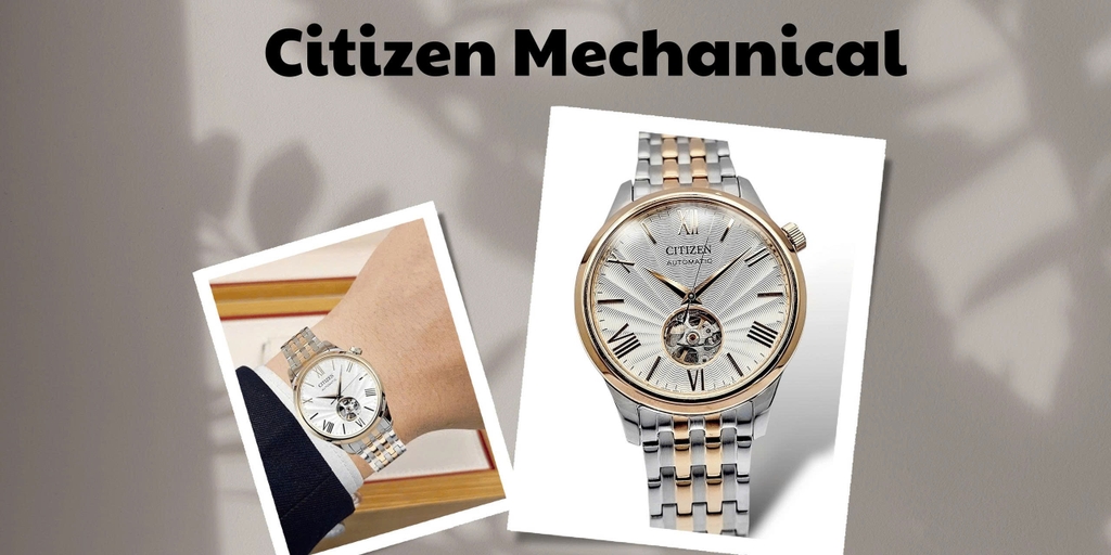 Citizen Automatic Mechanical Open Heart Demi Gold NH9136-88A 