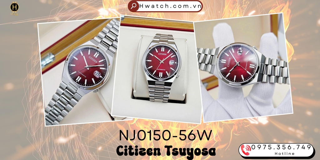 Citizen Automatic Tsuyosa Mechanical Red NJ0150-56W 