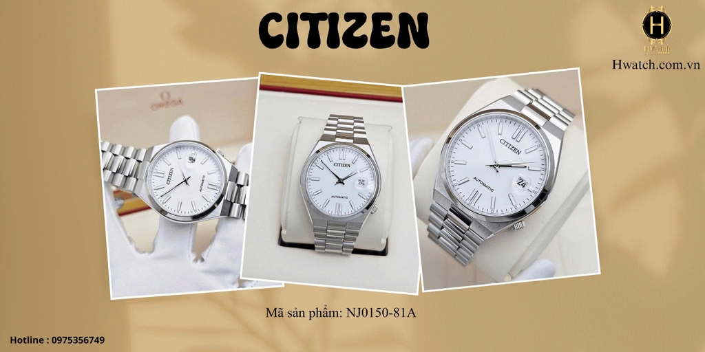  Citizen Automatic Tsuyosa Mechanical White NJ0150-81A 