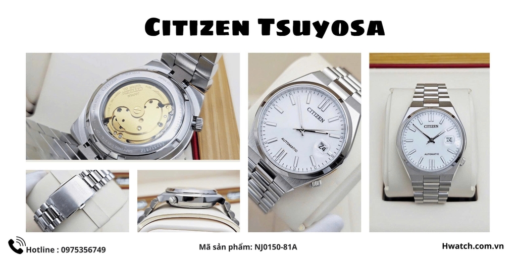  Citizen Automatic Tsuyosa Mechanical White NJ0150-81A 