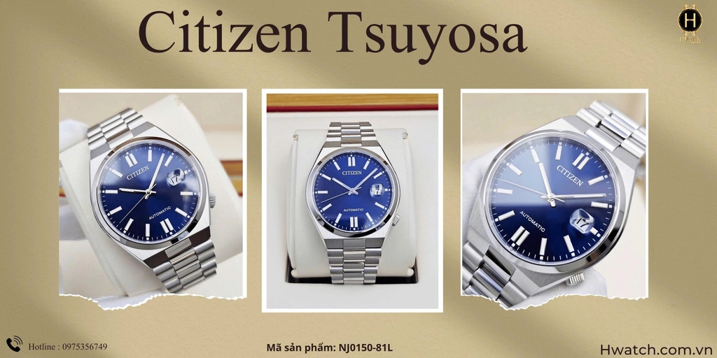  Citizen Automatic Tsuyosa Mechanical Blue NJ0150-81L 