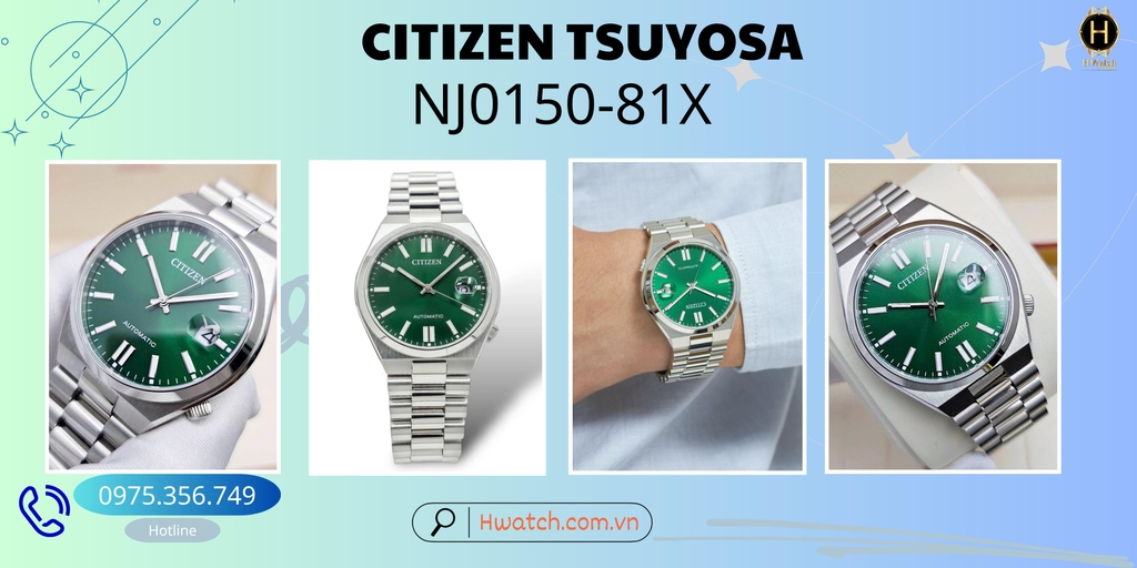 Citizen Automatic Tsuyosa Mechanical Green NJ0150-81X 