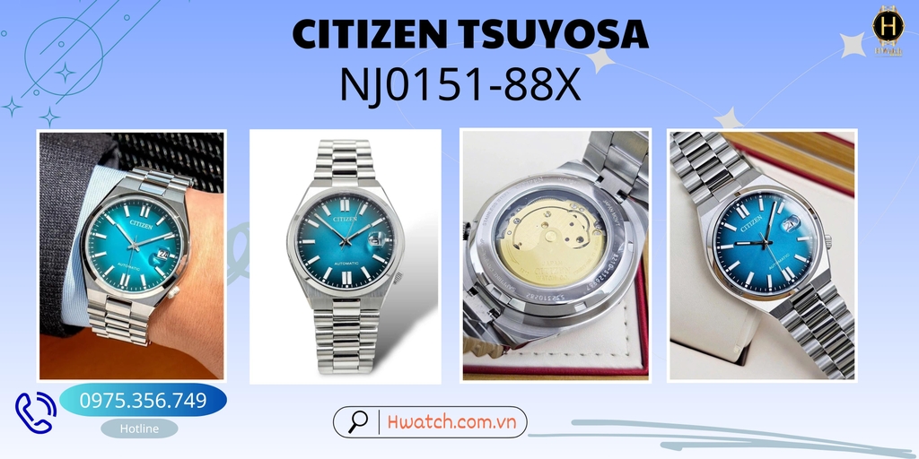 Citizen Automatic Tsuyosa Mechanical Blue NJ0151-88X
