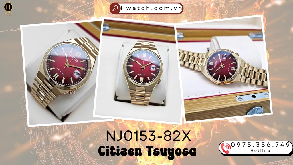Citizen Automatic Tsuyosa Red NJ0153-82X