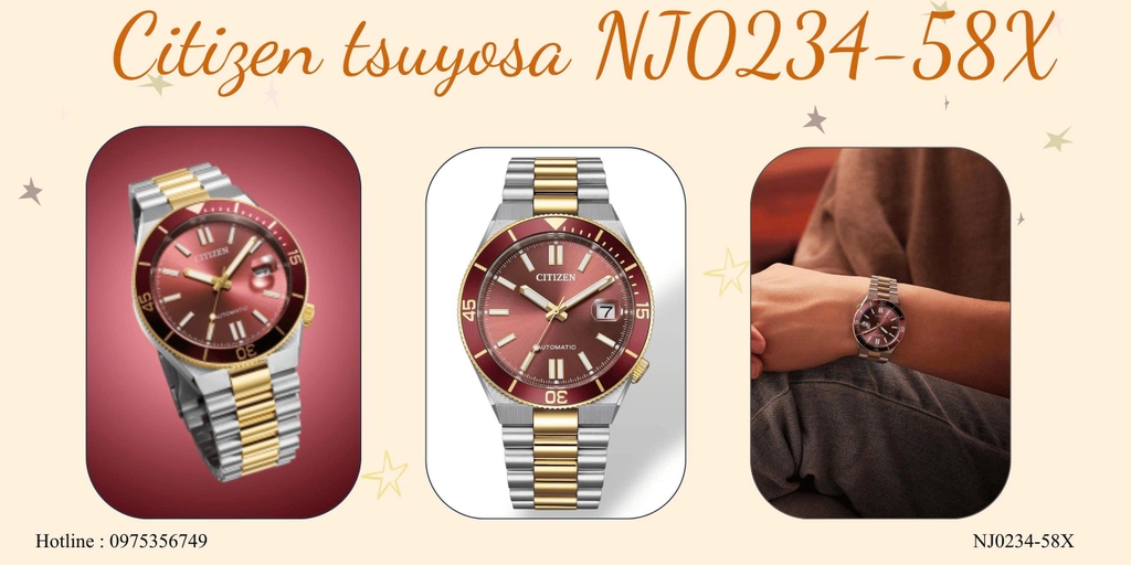 Citizen Automatic Tsuyosa Shore Mechanical red NJ0234-58X