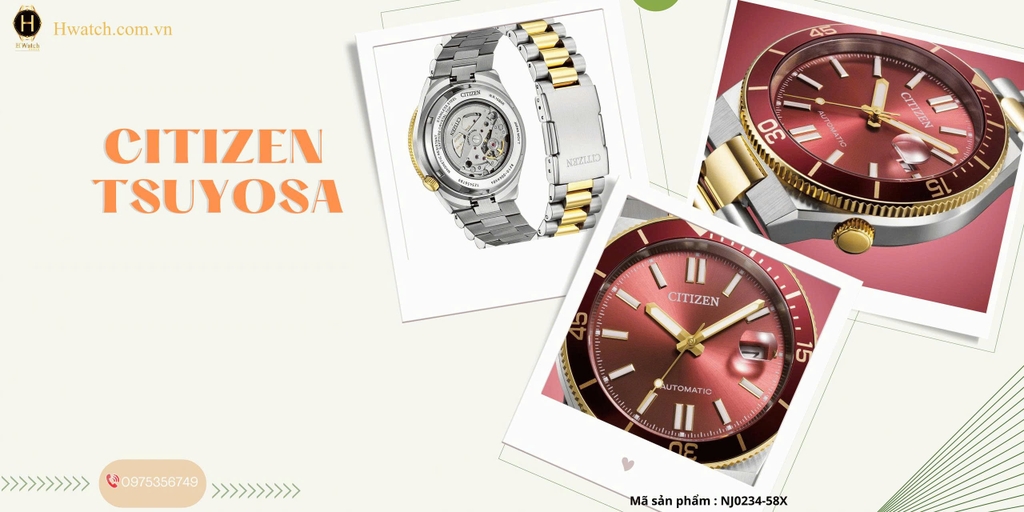 Citizen Automatic Tsuyosa Shore Mechanical red NJ0234-58X