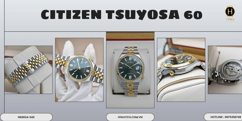 Citizen Automatic Tsuyosa 60 Demi Gold Green NK0024-54X