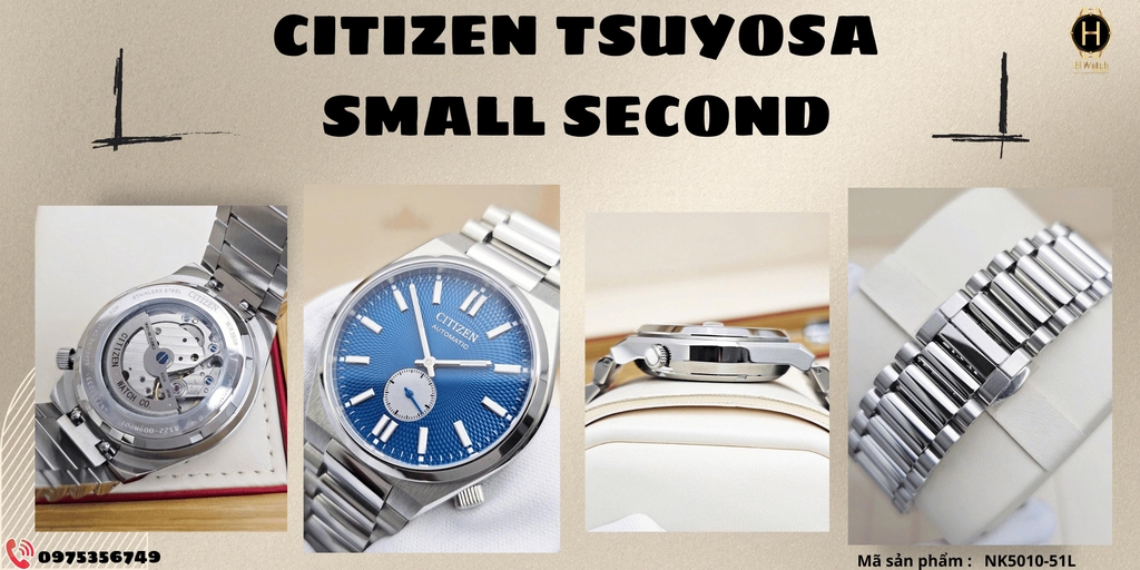 Citizen Automatic Tsuyosa Small Second Blue NK5010-51L