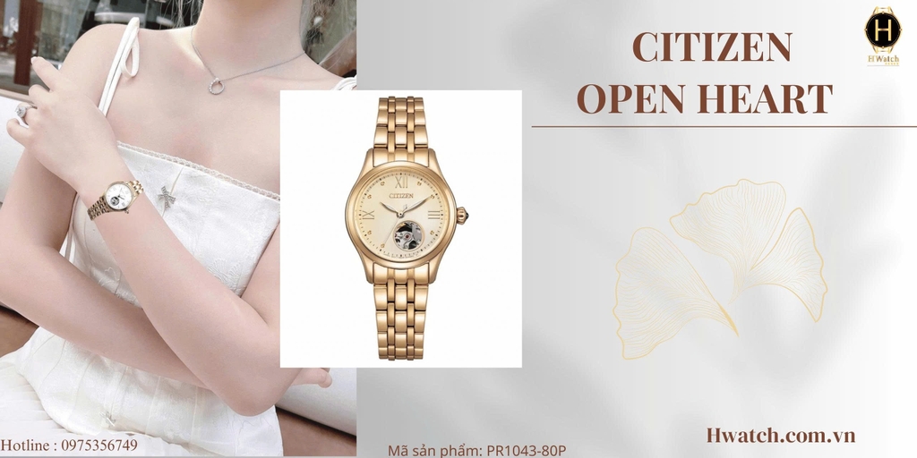Citizen Automatic 28.5mm Open Heart PR1043-80P