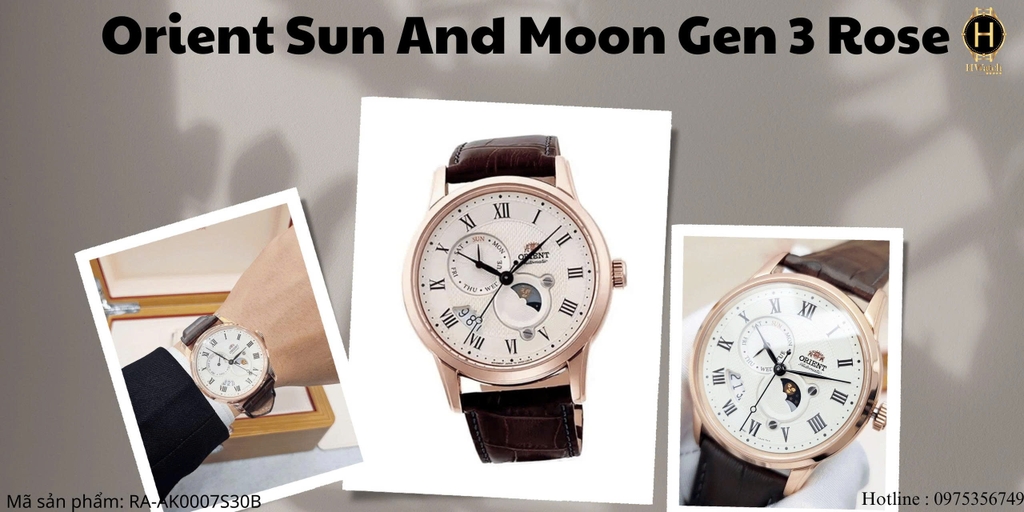 Orient Automatic Sun And Moon Gen 3 Rose RA-AK0007S10B ( RA-AK0007S30B ) ( RA-AK0007S )